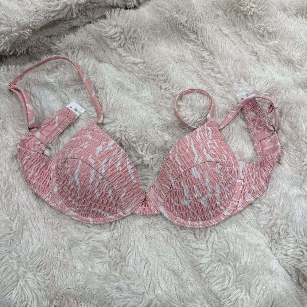 Pink Patterned Women's Bra
